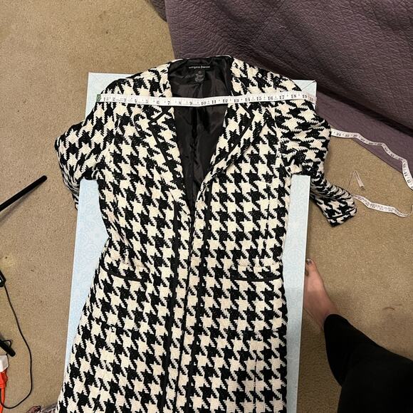 Wool Blend Houndstooth Vintage Classic Timeless Capsule Luxury Coat 6 - Picture 14 of 16